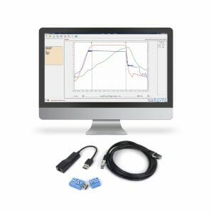 Kit de software y conexión a PC para exportar y almacenar los datos de ciclo de esterilización de cada lote.