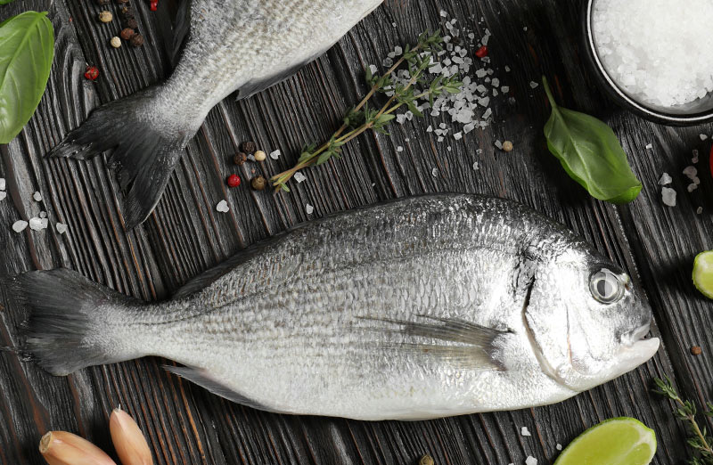 Pescado semigraso fresco, previo a la esterilización de pescado en conserva.