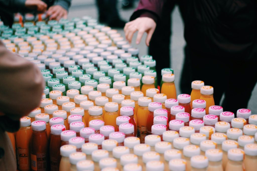 Botellas de zumo